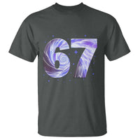 Swirl Effect Printed Six Seven Meme T Shirt Gen Z Alpha Gift