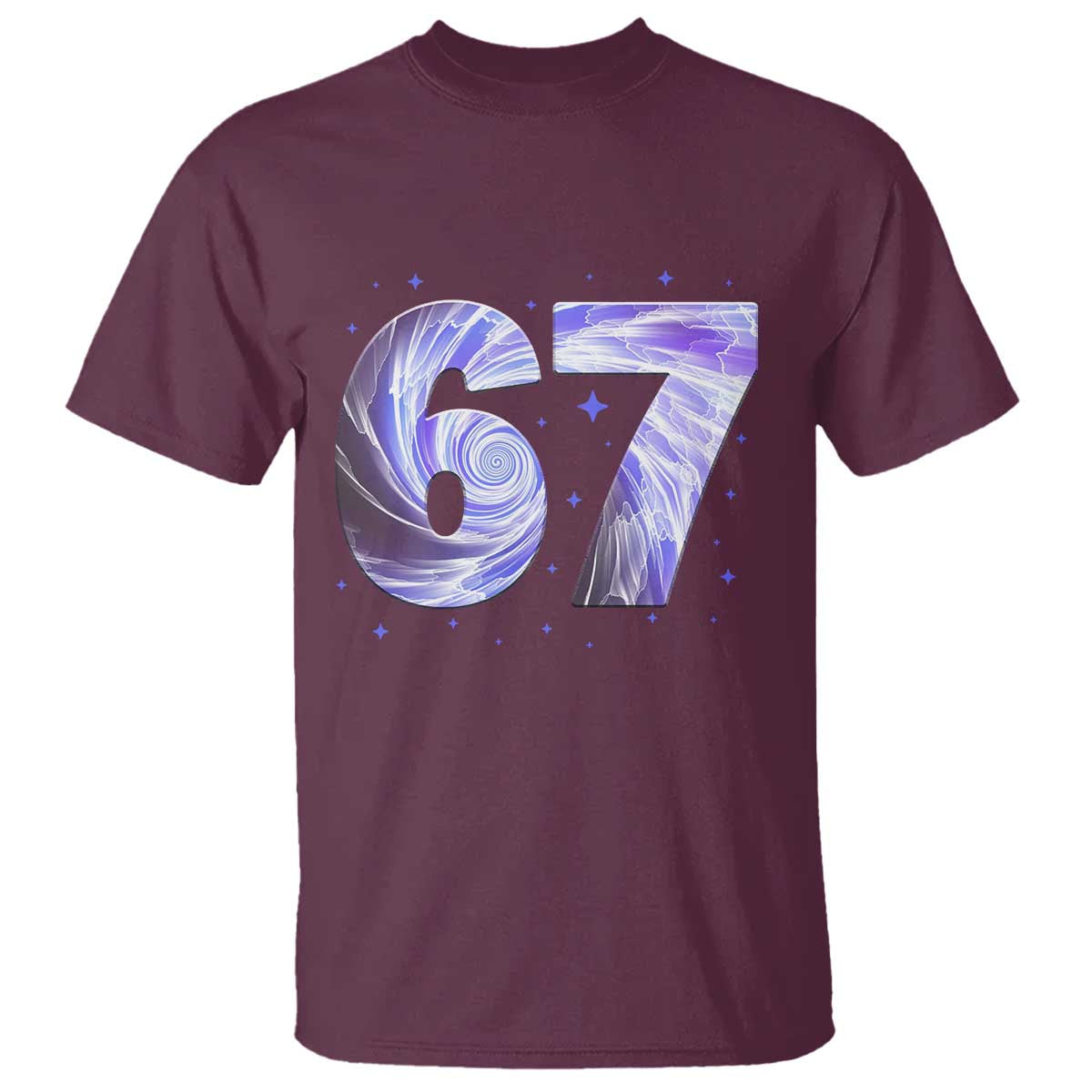Swirl Effect Printed Six Seven Meme T Shirt Gen Z Alpha Gift
