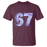 Swirl Effect Printed Six Seven Meme T Shirt Gen Z Alpha Gift