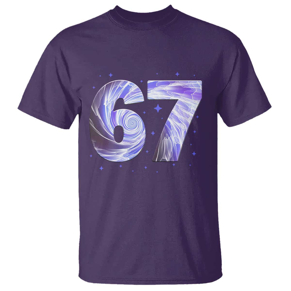 Swirl Effect Printed Six Seven Meme T Shirt Gen Z Alpha Gift