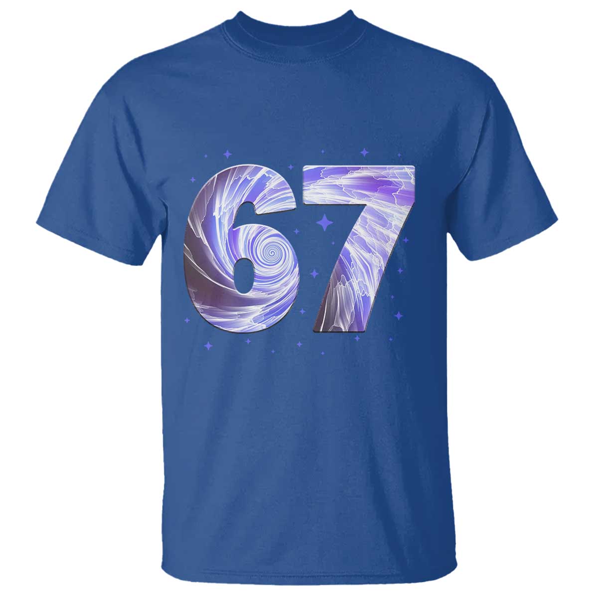 Swirl Effect Printed Six Seven Meme T Shirt Gen Z Alpha Gift