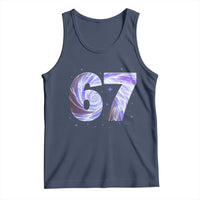 Swirl Effect Printed Six Seven Meme Tank Top Gen Z Alpha Gift