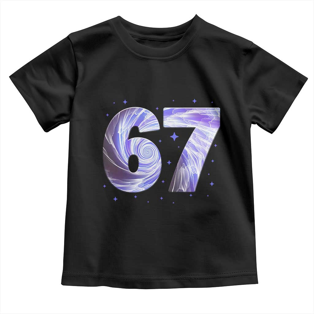 Swirl Effect Printed Six Seven Meme Toddler T Shirt Gen Z Alpha Gift