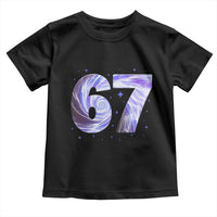 Swirl Effect Printed Six Seven Meme Toddler T Shirt Gen Z Alpha Gift