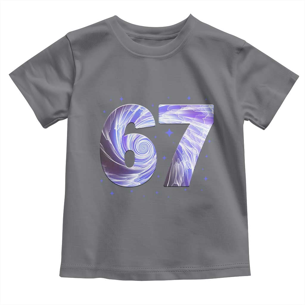 Swirl Effect Printed Six Seven Meme Toddler T Shirt Gen Z Alpha Gift