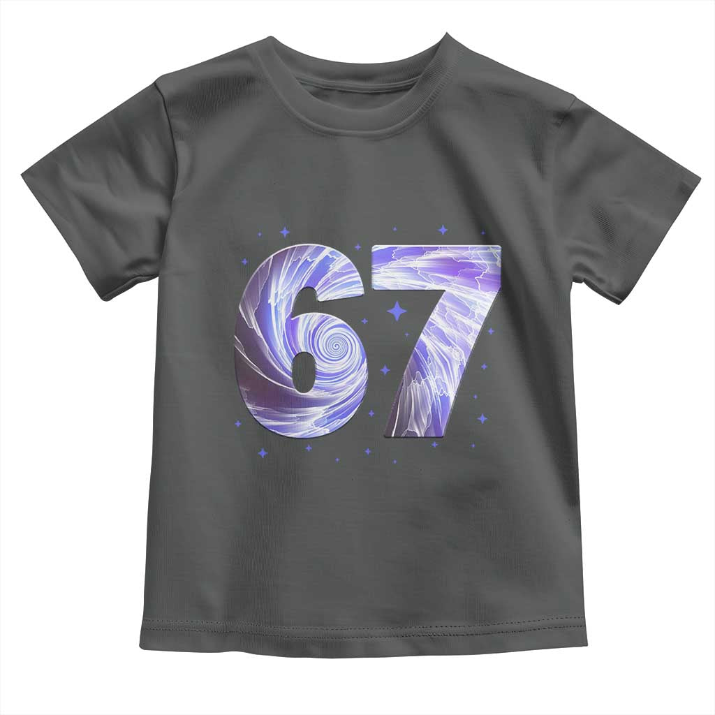 Swirl Effect Printed Six Seven Meme Toddler T Shirt Gen Z Alpha Gift