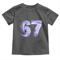 Swirl Effect Printed Six Seven Meme Toddler T Shirt Gen Z Alpha Gift