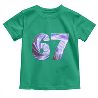 Swirl Effect Printed Six Seven Meme Toddler T Shirt Gen Z Alpha Gift