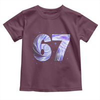 Swirl Effect Printed Six Seven Meme Toddler T Shirt Gen Z Alpha Gift