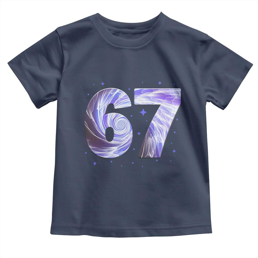 Swirl Effect Printed Six Seven Meme Toddler T Shirt Gen Z Alpha Gift