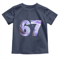 Swirl Effect Printed Six Seven Meme Toddler T Shirt Gen Z Alpha Gift