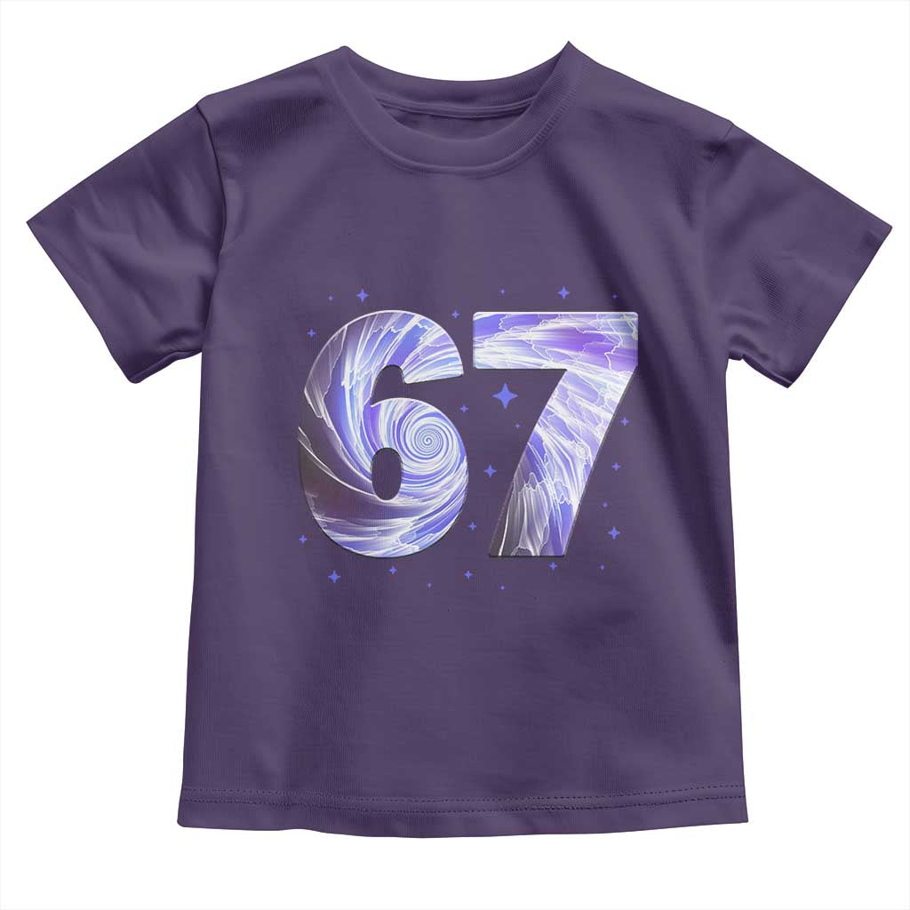 Swirl Effect Printed Six Seven Meme Toddler T Shirt Gen Z Alpha Gift