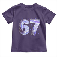 Swirl Effect Printed Six Seven Meme Toddler T Shirt Gen Z Alpha Gift