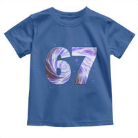 Swirl Effect Printed Six Seven Meme Toddler T Shirt Gen Z Alpha Gift