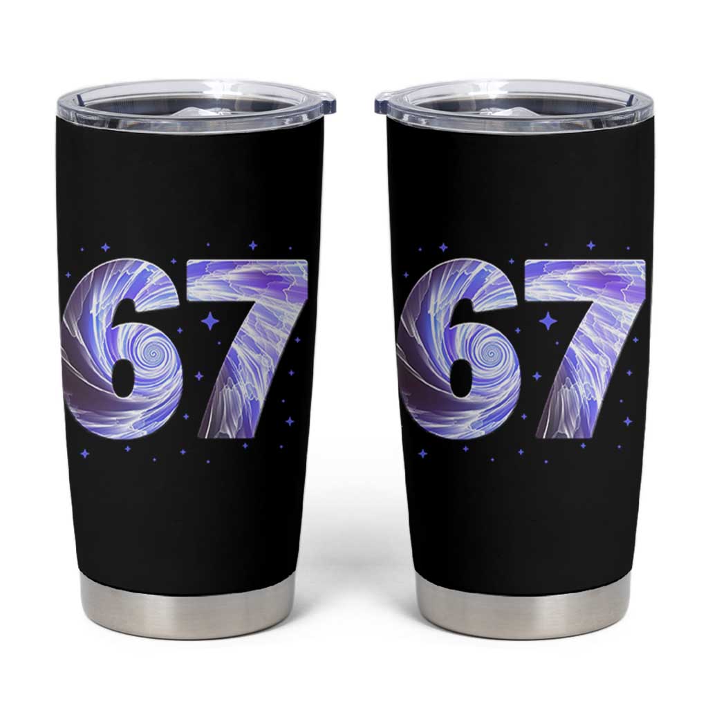 Swirl Effect Printed Six Seven Meme Tumbler Cup Gen Z Alpha Gift