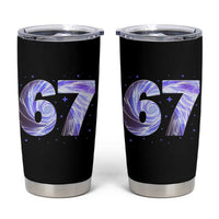 Swirl Effect Printed Six Seven Meme Tumbler Cup Gen Z Alpha Gift