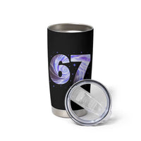 Swirl Effect Printed Six Seven Meme Tumbler Cup Gen Z Alpha Gift
