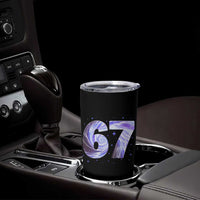 Swirl Effect Printed Six Seven Meme Tumbler Cup Gen Z Alpha Gift