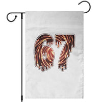Fire Swirl Effect Printed Garden Flag Six Seven Meme