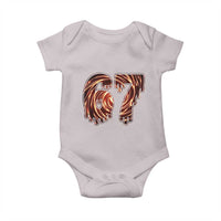 Fire Swirl Effect Printed Baby Onesie Six Seven Meme
