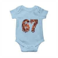 Fire Swirl Effect Printed Baby Onesie Six Seven Meme
