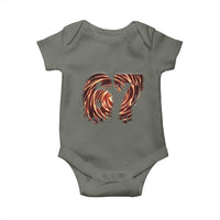 Fire Swirl Effect Printed Baby Onesie Six Seven Meme