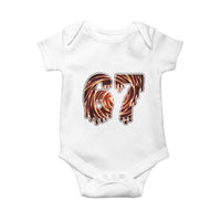Fire Swirl Effect Printed Baby Onesie Six Seven Meme