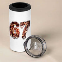 Fire Swirl Effect Printed 4 in 1 Can Cooler Tumbler Six Seven Meme