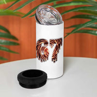 Fire Swirl Effect Printed 4 in 1 Can Cooler Tumbler Six Seven Meme