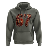 Fire Swirl Effect Printed Hoodie Six Seven Meme