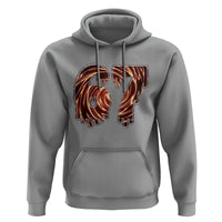 Fire Swirl Effect Printed Hoodie Six Seven Meme