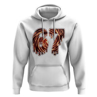Fire Swirl Effect Printed Hoodie Six Seven Meme