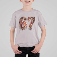 Fire Swirl Effect Printed T Shirt For Kid Six Seven Meme