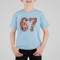 Fire Swirl Effect Printed T Shirt For Kid Six Seven Meme