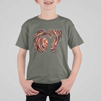 Fire Swirl Effect Printed T Shirt For Kid Six Seven Meme