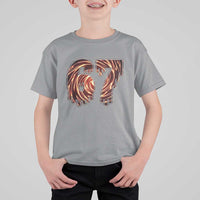 Fire Swirl Effect Printed T Shirt For Kid Six Seven Meme