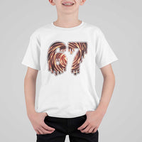 Fire Swirl Effect Printed T Shirt For Kid Six Seven Meme