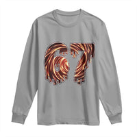 Fire Swirl Effect Printed Long Sleeve Shirt Six Seven Meme