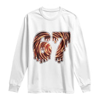 Fire Swirl Effect Printed Long Sleeve Shirt Six Seven Meme