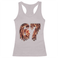 Fire Swirl Effect Printed Racerback Tank Top Six Seven Meme