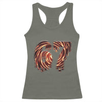 Fire Swirl Effect Printed Racerback Tank Top Six Seven Meme