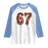 Fire Swirl Effect Printed Raglan Shirt Six Seven Meme