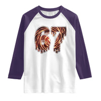 Fire Swirl Effect Printed Raglan Shirt Six Seven Meme