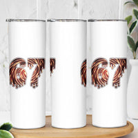 Fire Swirl Effect Printed Skinny Tumbler Six Seven Meme