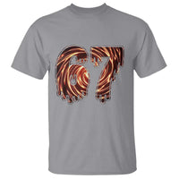 Fire Swirl Effect Printed T Shirt Six Seven Meme