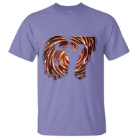 Fire Swirl Effect Printed T Shirt Six Seven Meme
