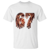 Fire Swirl Effect Printed T Shirt Six Seven Meme