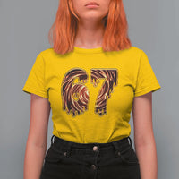 Fire Swirl Effect Printed T Shirt For Women Six Seven Meme
