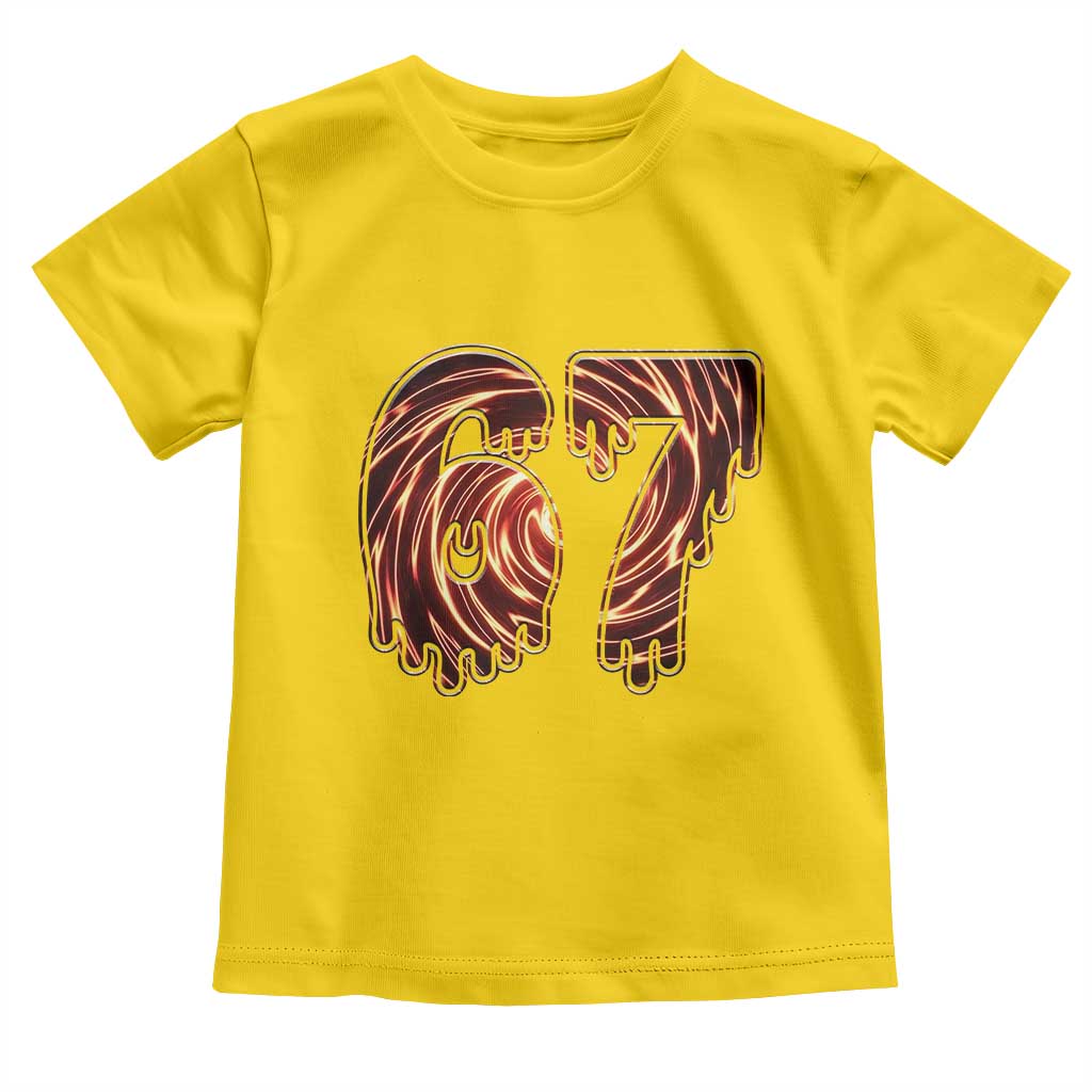 Fire Swirl Effect Printed Toddler T Shirt Six Seven Meme