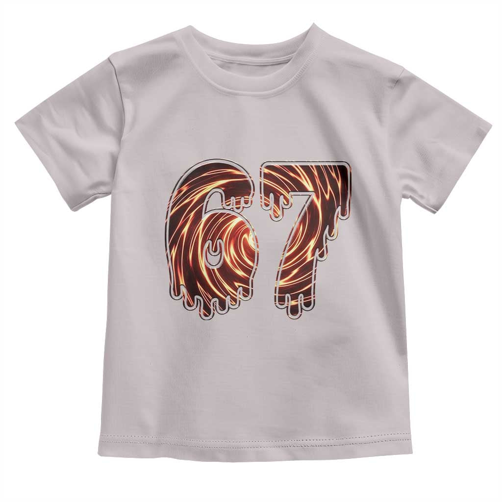 Fire Swirl Effect Printed Toddler T Shirt Six Seven Meme